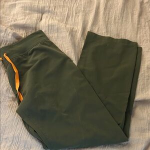 Olive green figs scrub pants